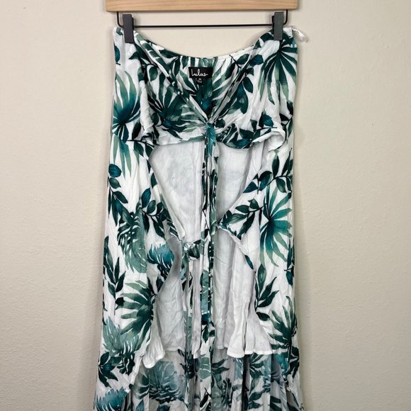 Lulu's Palm Leaf Swimming Cover Size Medium Tie Front Style CD323L Summer Swim - Picture 4 of 12